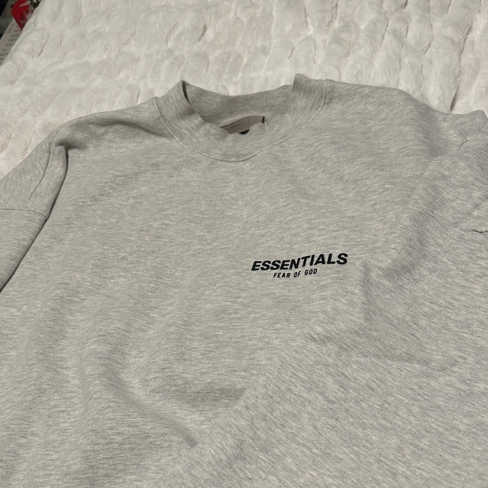 Essentials Fear of God Light Gray Crewneck